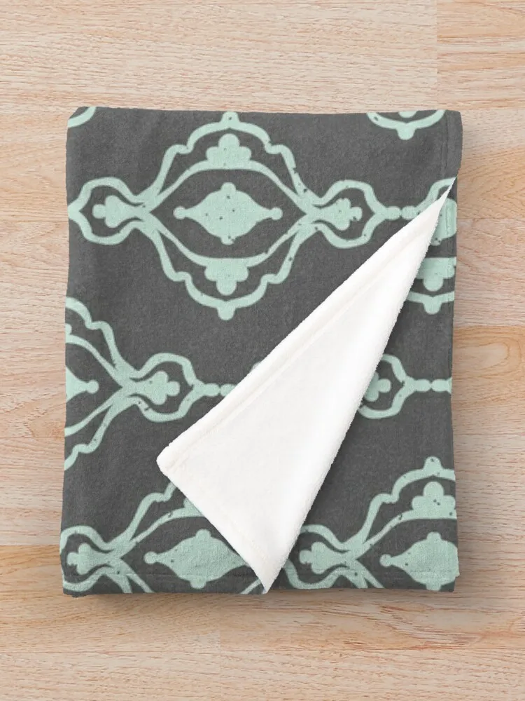 Dacha Arabesque Pattern - шифер + мятное одеяло диван-кровать для дивана летние одеяла