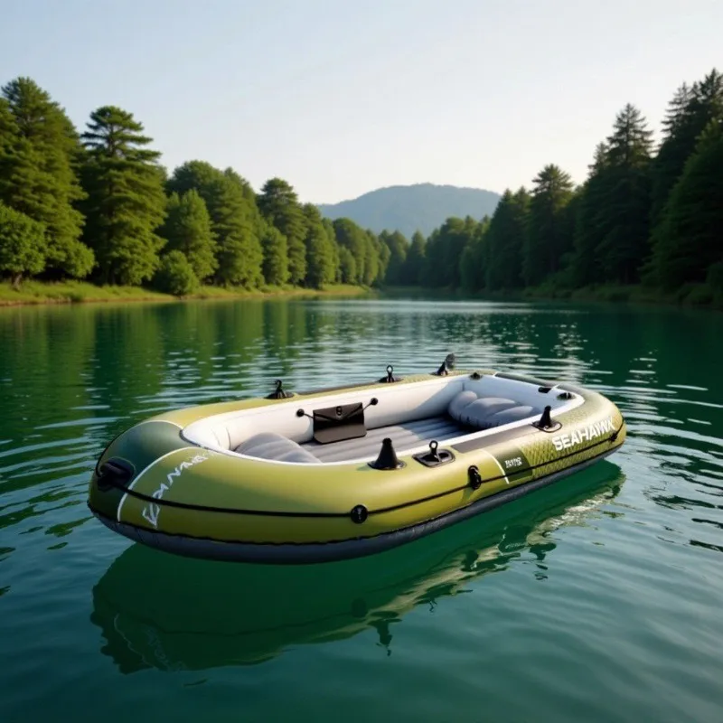 Фото Надувная лодка Intex 66333 SEAHAWK 3 BOAT SET (резиновое каноэ) для рыбалки и гребли, в продаже №2
