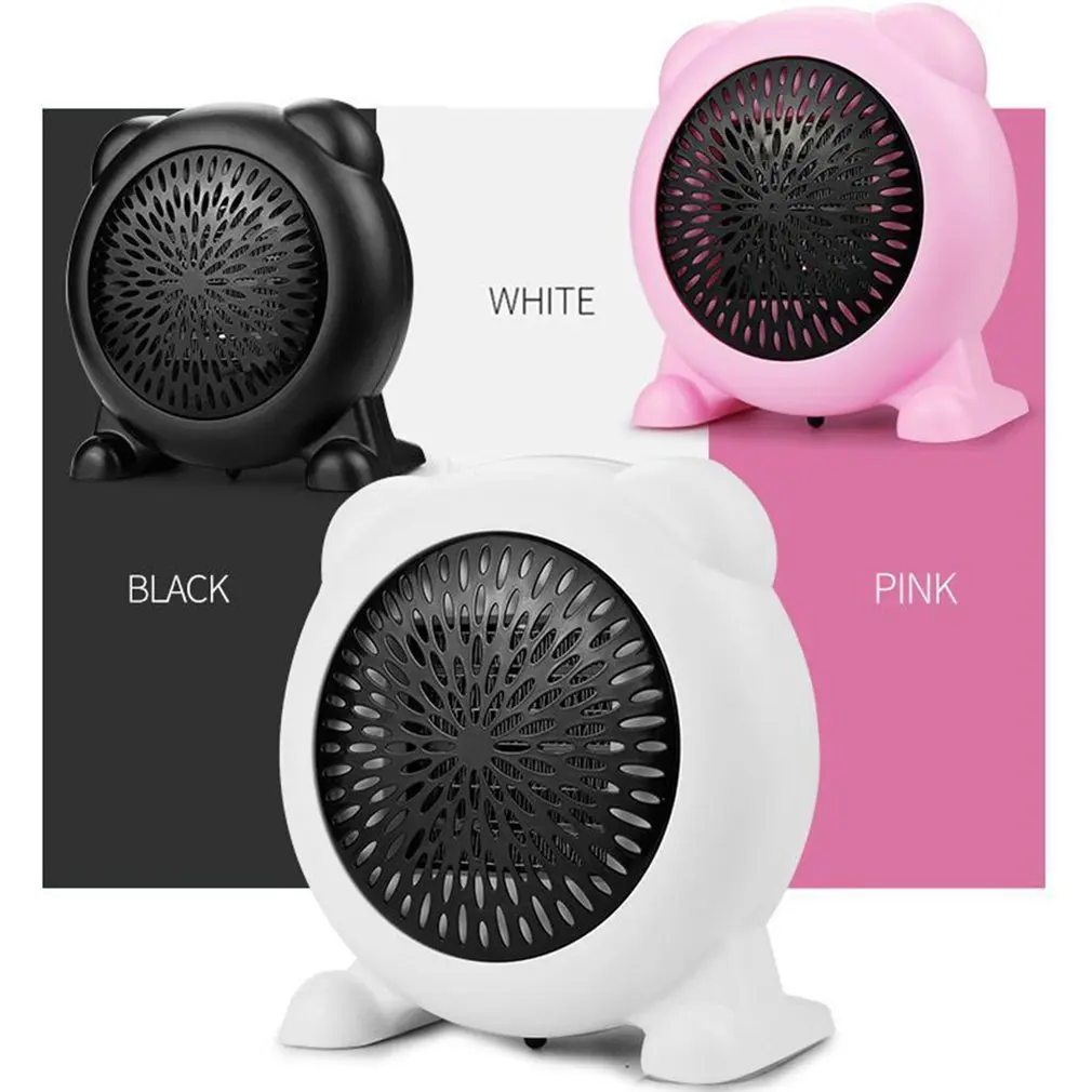 

600W Mini Heater Indoor Portable Thermostat Desktop Heaters Lovely Energy Efficient Electric Warm Air Blower 3 Options