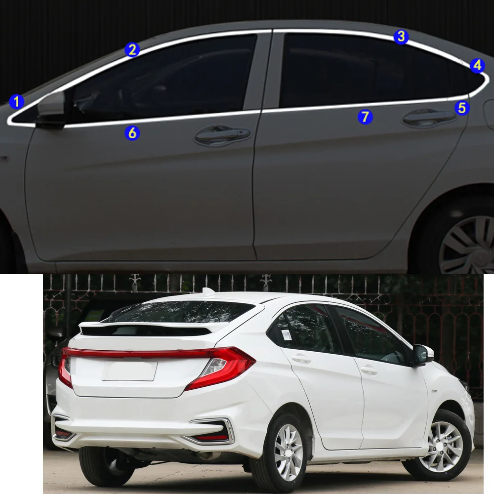 Фото Для Honda Gienia 2016-2021: Декоративная накладка на центральную стойку окна, рамка, наклейка на капот №1