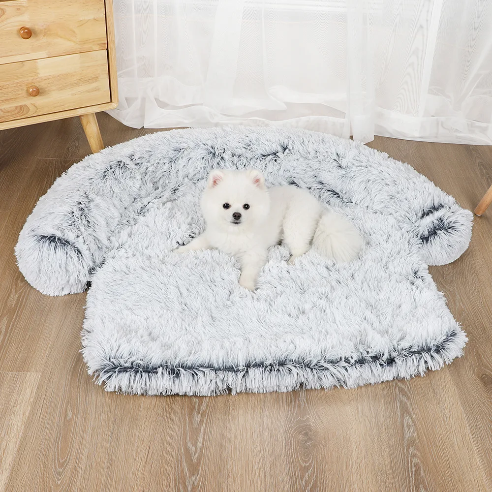 

Dog Bed Calming Furniture Couch Protector Plush Pet Sofa with Removable Washable Cover Sleep Mat Cushion for Cats