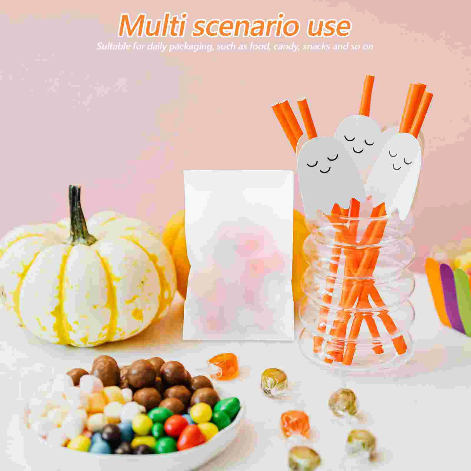 50 шт. самоклеящиеся полупрозрачные бумажные пакеты для упаковки пищевых