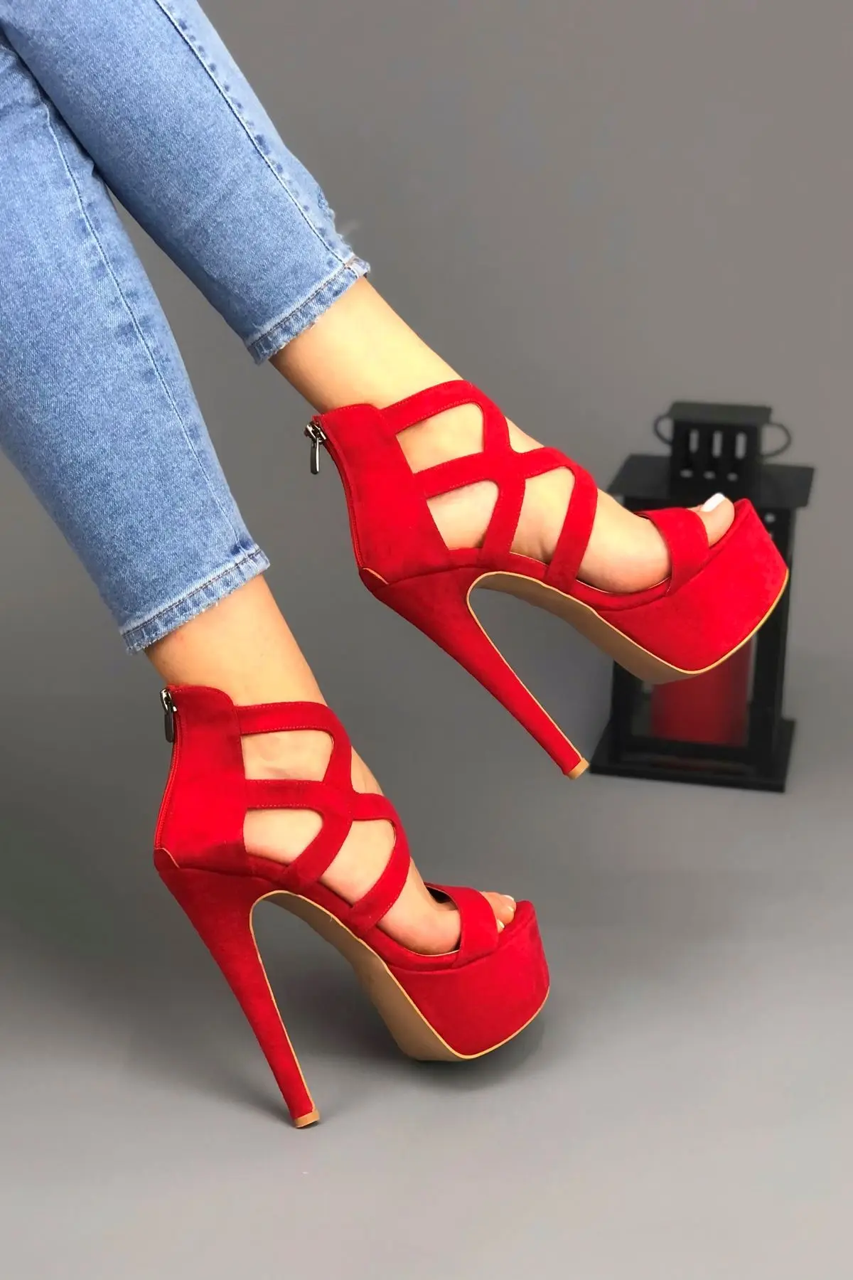

Women's Fashion Handmade Special Suede High Heels Platform Shoes