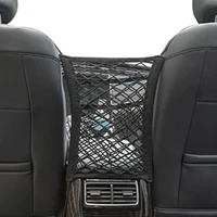 layer car net pocketfour side elasticity car purse net car net barrier between front seats for backseat kids dogs or pets