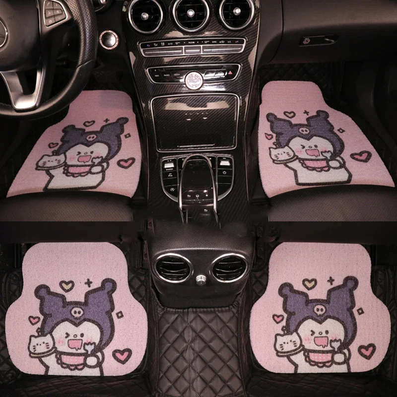 Sanrio Kawaii Kuromi обычные автомобильные коврики понравико аниме мультфильм милый