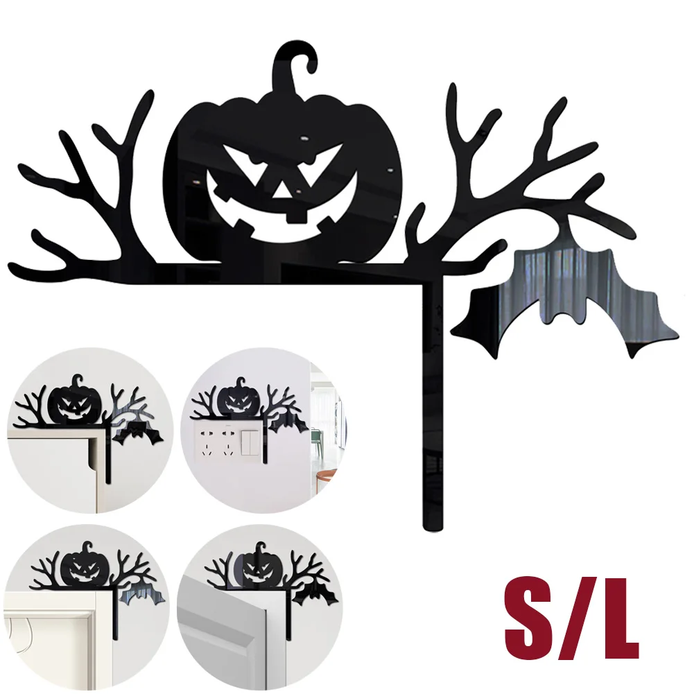 

1Pc Wall Sticker Vinyl Decal Stickers Halloween Stickers Removable Acrylic 10*7.3cm/20*14.6cm For Halloween Home Decor