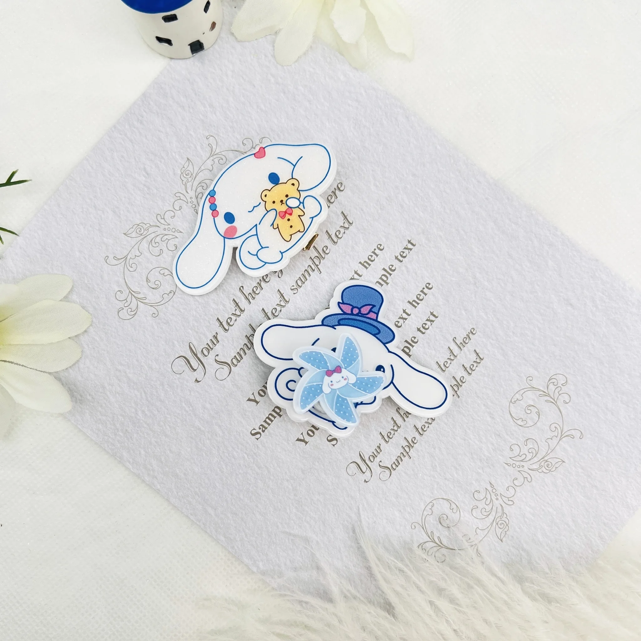 Набор Заколок Для Волос В Стиле Аниме Sanrio Из 2 Креативных Аксессуаров С