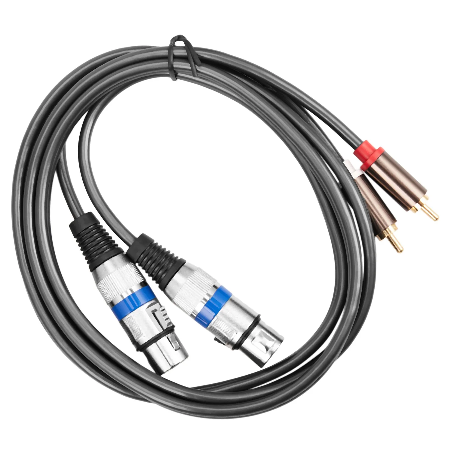 Hi-Fi аудиокабель 2 Rca штекер к Xlr 3-контактный разъем микшерная консоль усилитель двойной Xlr к двойному Rca замшевый кабель 1,5 м