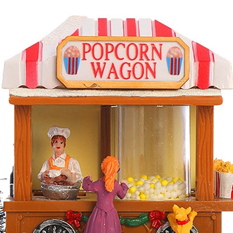 2X светодиодный освещенные рождественские деревенские дома разноцветные деревни