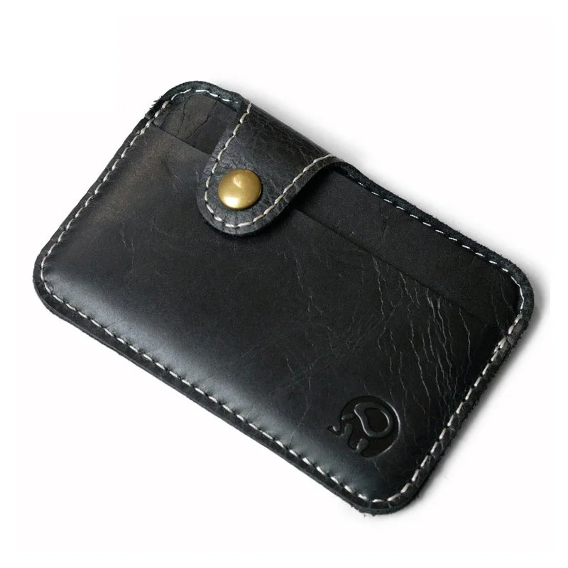 

Кожаный мини-кошелек для кредитных карт в стиле ретро 2023 удобный мужской и женский Умный кошелек держатель для визиток кошелек для карт