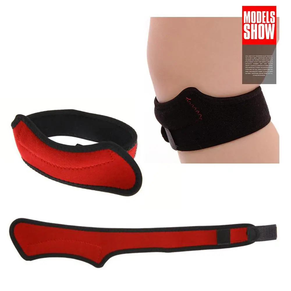 

1pcs Professional Protector Pad Belted Sports Knee Adjustable Patella Knee Tendon Strap Kneepad Support Brace Black Keenpads