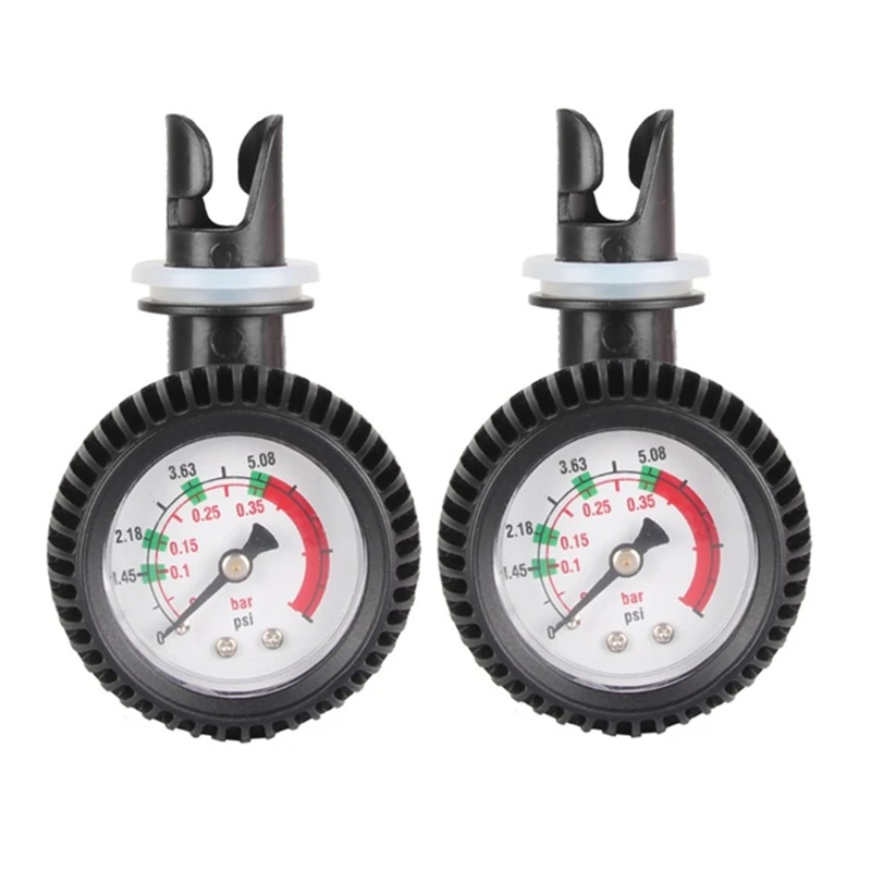 

2 Pcs Kayak Boat Air Pressure Gauge Tester Measurement Inflatable Boat Single Barometer With Hand Pump Kayak Accessories
