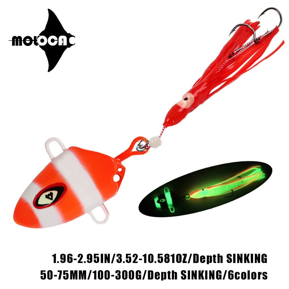 

Fishing Lure Metal Jigging 100-300g Squid Hook Sinking Glow In The Dark Pesca Accesorios Mar Leurre Carpe Isca Artificial Tackle