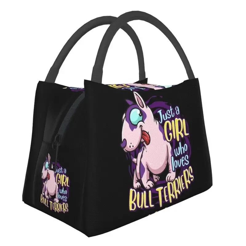 

Изолированные сумки для обеда с собаками Бультерьера для женщин, животных, питомцев, щенков, многоразовый термоохладитель, коробка для бенто, для работы, путешествий