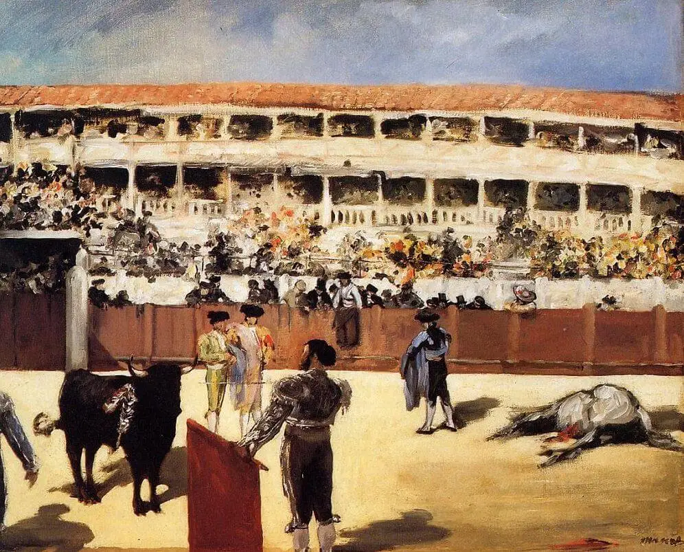 

Handpainted Oil Painting Wall Decor Bullfight by Edouard Manet Abstract Canvas Art Pictures for Living Room Decoration Realistic