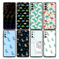 cute cartoon dinosaurs animal phone case for samsung galaxy s7 s8 s9 s10e s21 s20 fe plus note 20 ultra 5g soft silicone case