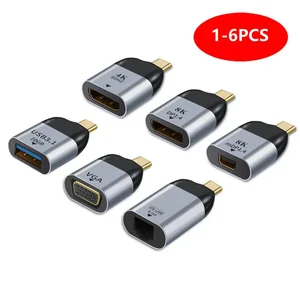 Переходник с Type C на USB 3, 1/HDMI-совместимый/DP/ VGA/Mini DP/RJ45 с проекцией 4K/8k 60 Гц