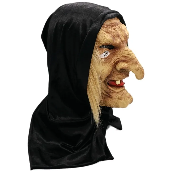 Хэллоуин маска ведьмы капюшон ужас независимая Маска старой женщины Чжан