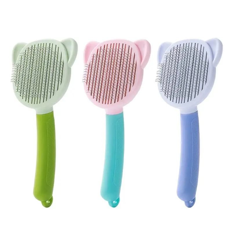 

Self Cleaning Slicker Brush Dog Brush For Shedding Dog Cat Bunny Pet Grooming Shedding Brush Massaging Tool Easy Grooming Pet