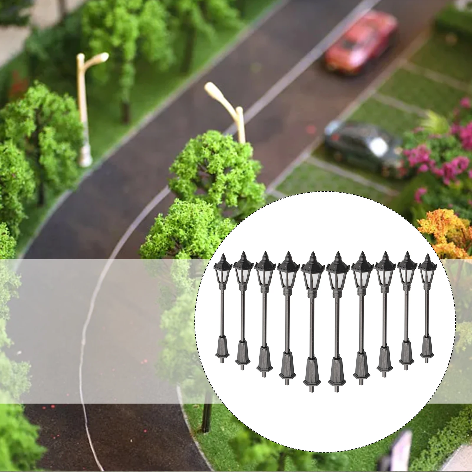 DIY уличный фонарь светодиодная модель 10 шт. H0 TT 00 3 В здание украшения сада свет