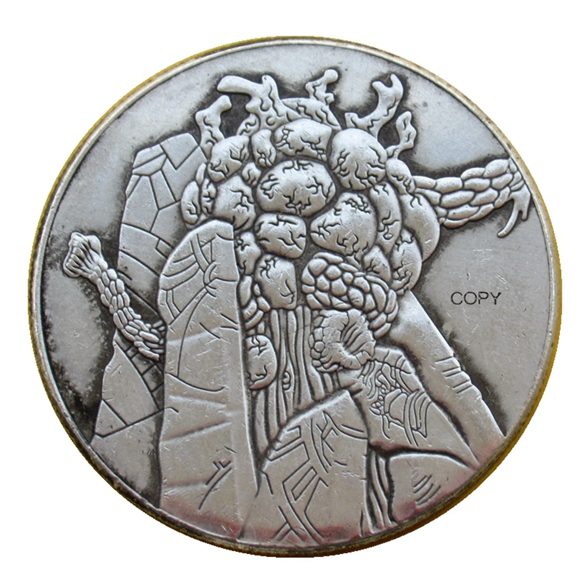 Винтажный хобо с посеребренной монеткой YYBCB