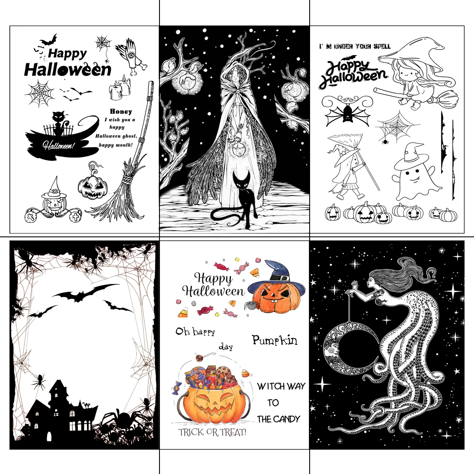 

Happy Halloween/ House/Miko Clear Stamps Scrapbooking Crafts Decorate Photo Album Embossing Cards Making Clear Stamps New