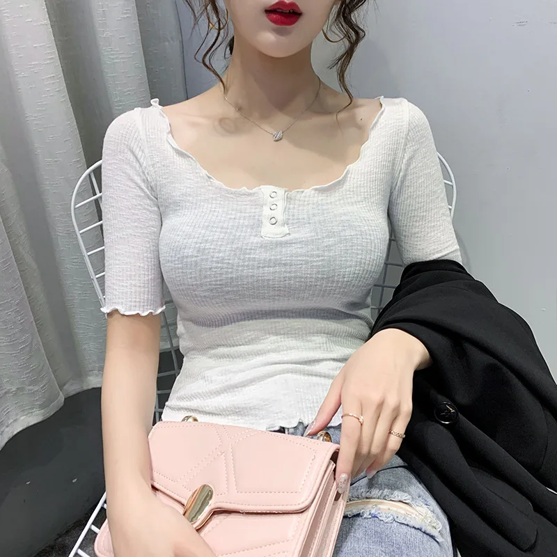 

2021 new round neck short sleeve T-shirt Black