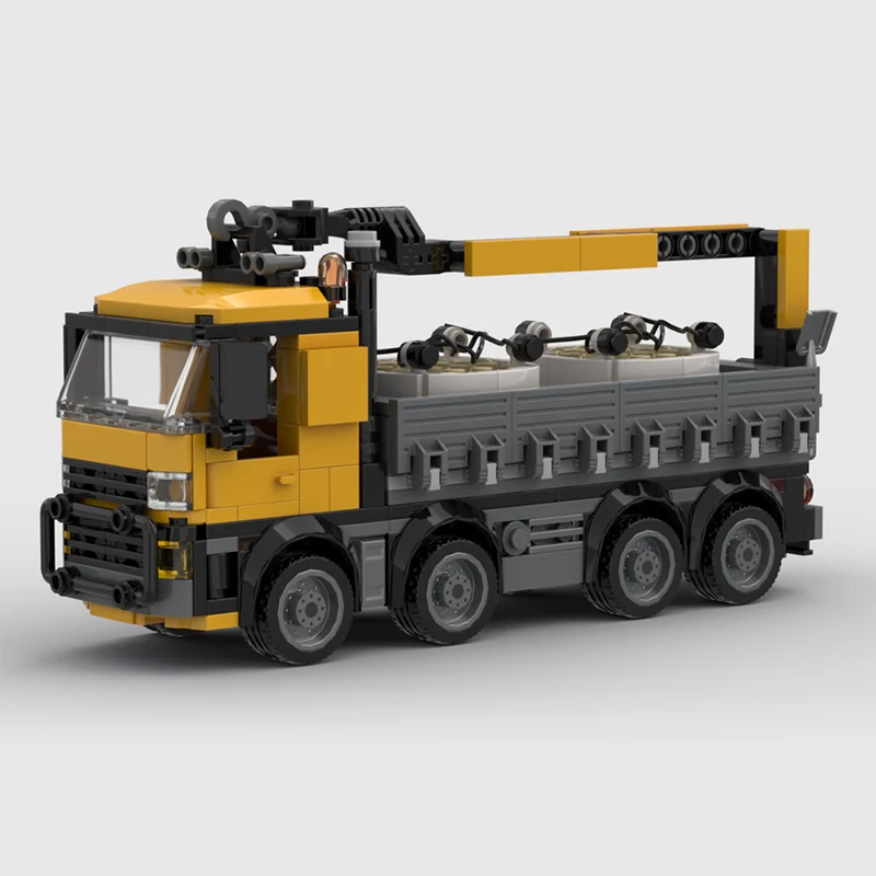 Фото Конструктор City Car Model MOC: Модульный грузовик-кран для сборки, технологичный подарок, праздничный набор детских игрушек №2