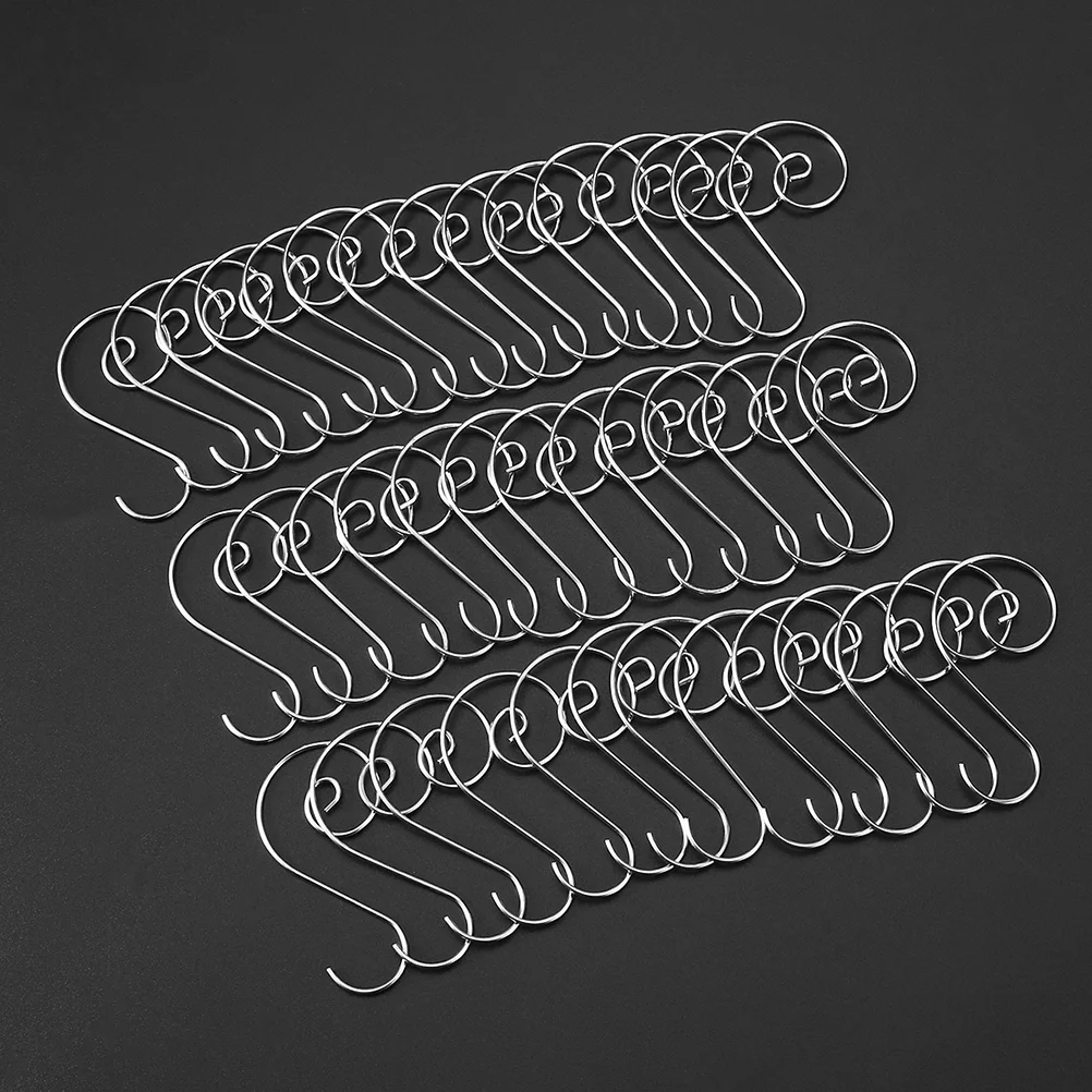 

Christmas Hooksshaped Tree Hook Hangers Ornament Hanger Steel Wreathmetal Hanging Wireholiday Swirl Bauble Ornaments
