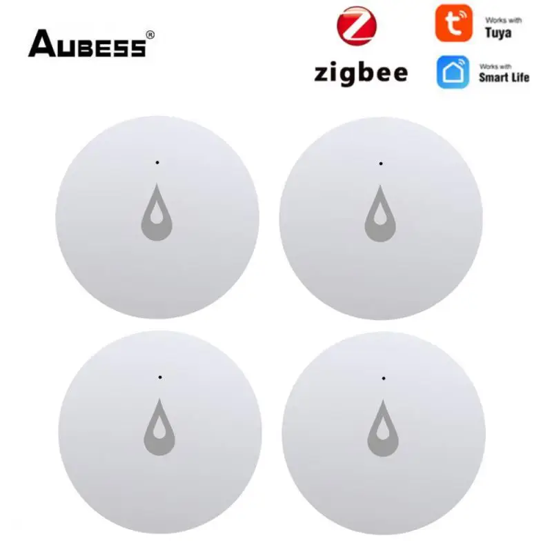 

Aubess ZigBee TUYA Water Leak Detector Flood Sensor Water Tank Full Water Linkage Alarm Smart Life APP Remote Monitoring