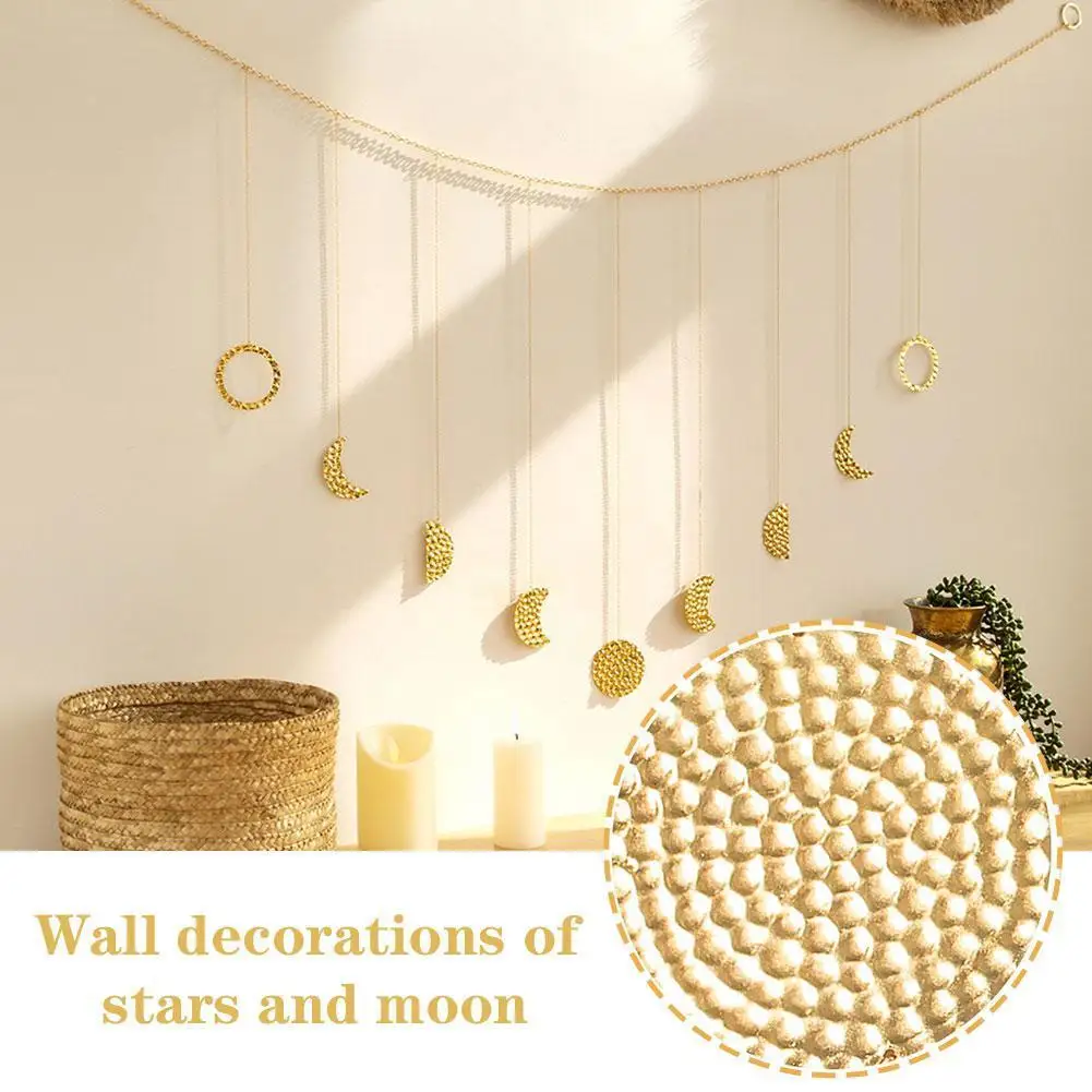 

Moon Shining Phase Garland Decoration Chains Boho Gold Habitacion Support Ornaments Dropshipping Hanging Decoracion Wall C4x0