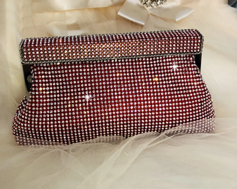 Небольшое количество цены высококачественный Блестящий обеденный мешок стразы