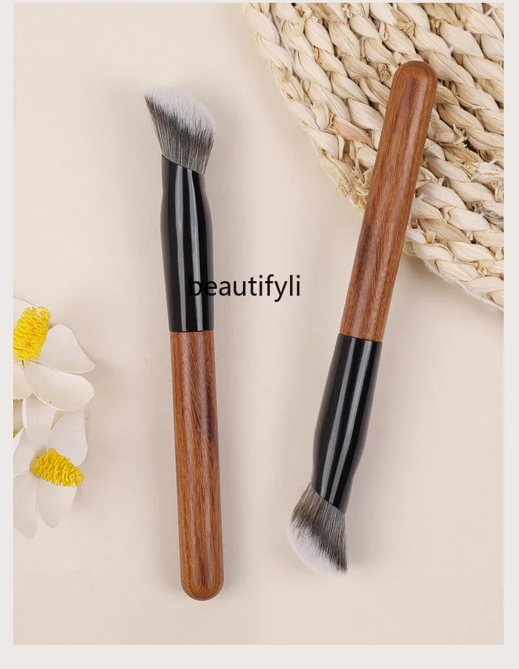 H47 склонная Кисть для нанесения румян и жидкости кисть основы с наклонной