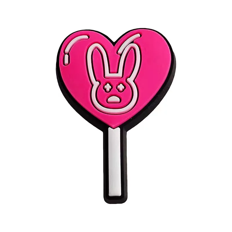 18pcs/set Hot sell Clown Garden Shoes Accessories PVC Bad Bunny Shoe Decorations Fit Kids Croc Jibz Charm X-mas Gift