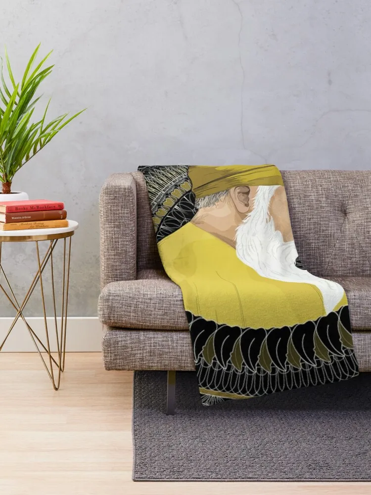 Винтажное одеяло Waheguru Nanak Dev Ji Mandala-SimmyGhatt постельное белье для малышей