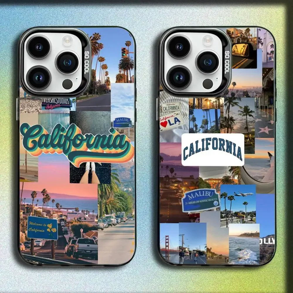Фото Чехол для телефона Travel Los Angeles California для iPhone 17, 16, 15, 14, 13, 12, 11, Pro, Max, Plus, E, SE4, Air, Mini, черный, IMD Box №1