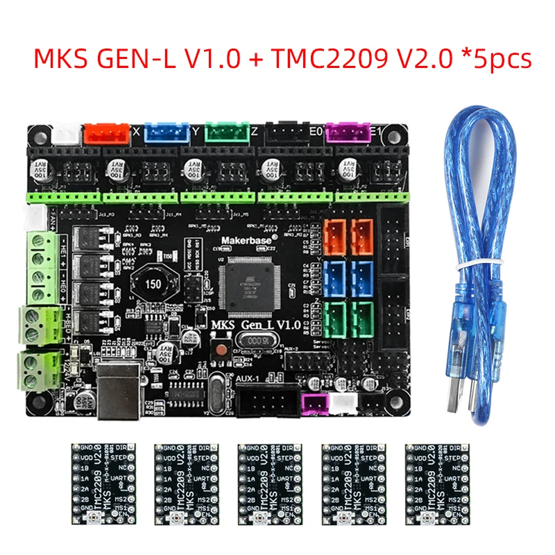 Запчасти для 3D-принтера Makerbase MKS Gen L V1.0 плата управления TMC2209 2208 Uart Mode Sidewinder X1 Ramps1.4 |