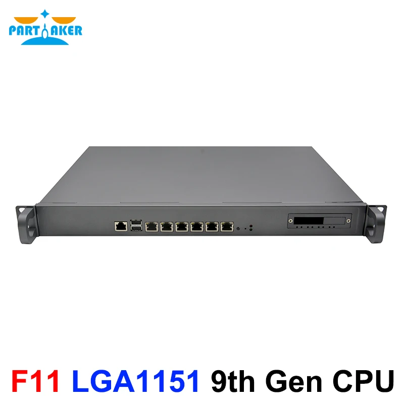 Firewall Network Security Appliance Router PC Intel Core i3 9100 i5 9500 i7 9700 with 6 LAN 2 SFP OPNsense Pfsense 1U Rackmount