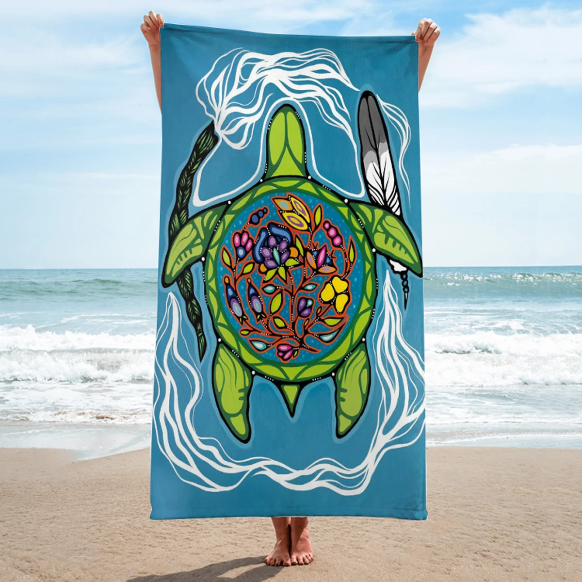 Seaside Holiday Printed Microfiber Sport Towels For Adults Artistic Quick Dry Towel Blanket