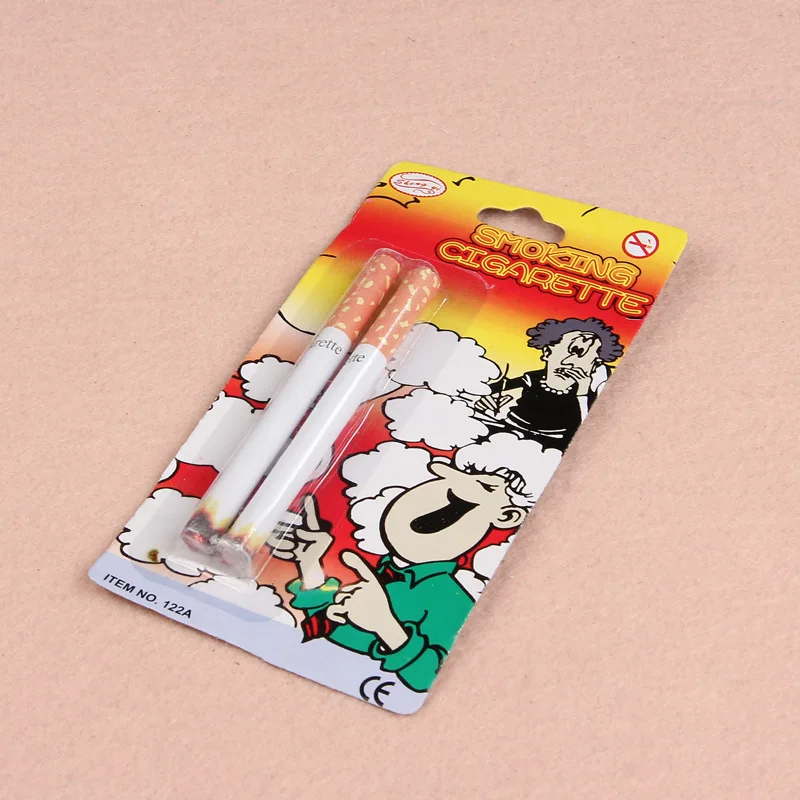 

NEW Joke Prank Magic Novelty Trick 2 pcs Fake Cigarettes Fags Smoke Effect Lit End Fancy Gift For Sale Funny Toy Practical Jokes