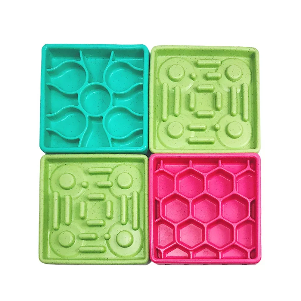 

4pcs Pet Lickimat For Cats Dogs Lose Weight Slow Eating Feeder Dog Bowl Lick Mat Feeding Food Bowls Treat Dispenser Dog Products