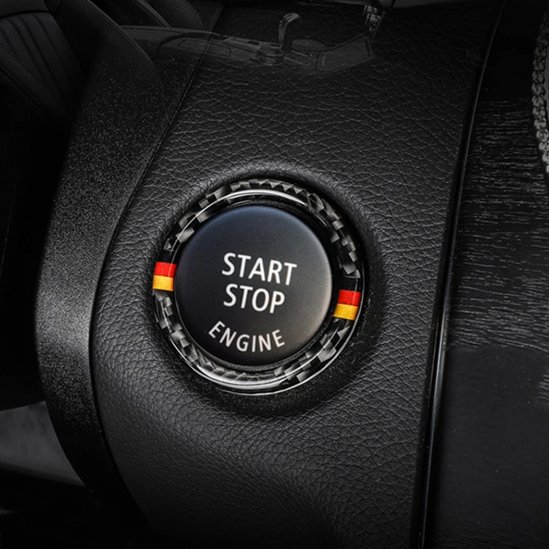 

1X Car One-Click Start Circle Start Up Engine Button Stickers Ring Cover For BMW 3 Series E90 E92 E93 320i Z4 E89 2009-2012