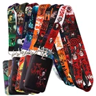 KKZ010 Хэллоуин, страшный убийца, ремешок на шею, шнурок, брелок, брелок для карт, значок, держатель, веревка, Лариат, подарки, аксессуары для ключей