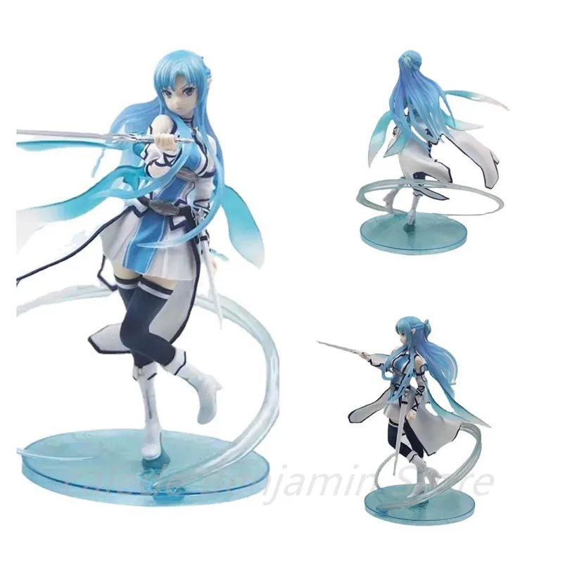 

23cm Anime Figure Toys Sword Art Online Yuuki Asuna 1/7 Scale ALO Ver. Water Elf PVC Action Figure Toys Collection Model Gift