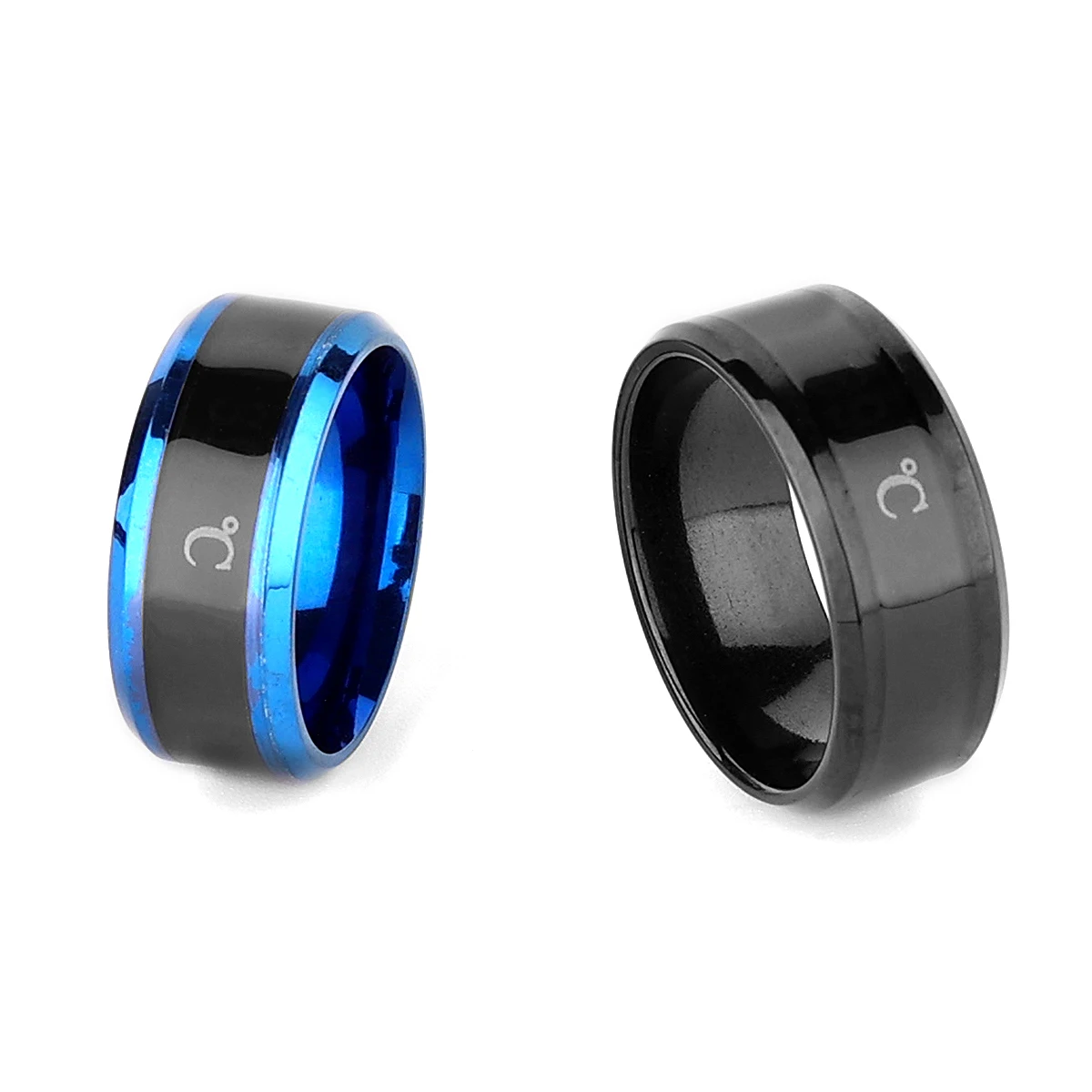 

316 Stainless Steel Ring Fashion Simple Smart Sensing Temperature High Quality Men Boyfriend Creative Jewelry Gift Wholesale