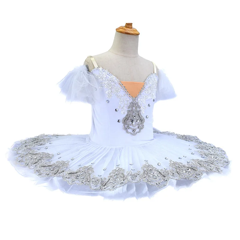 Балетная юбка для девочек детское танцевальное платье Cygnet пышная с голубыми