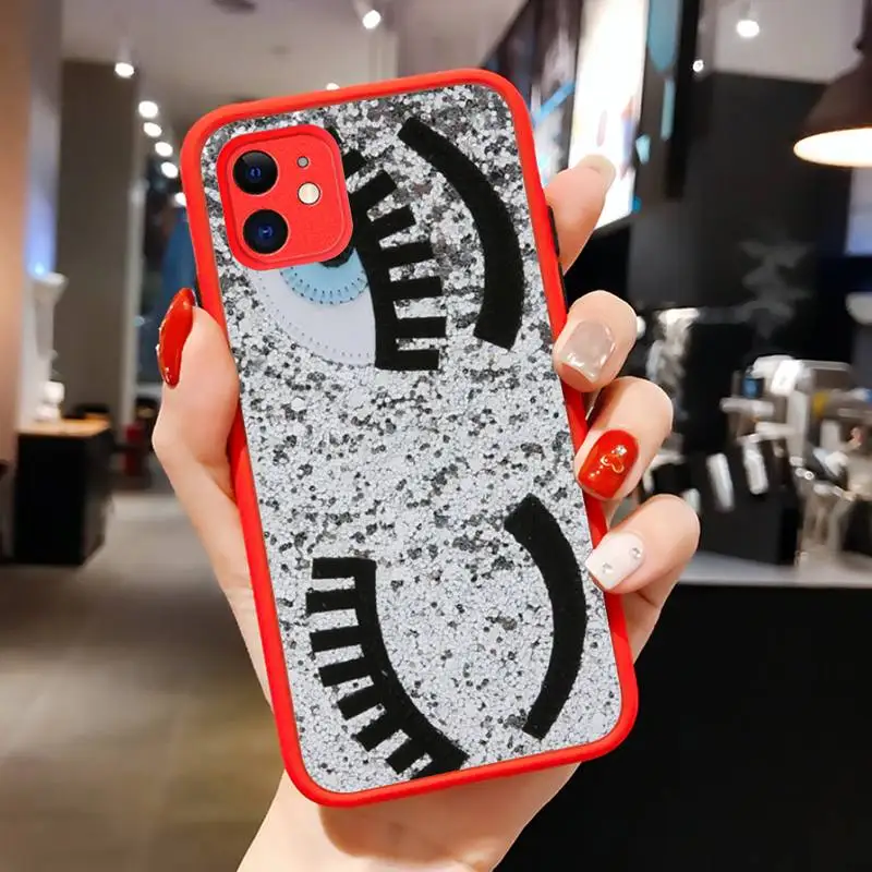 Hot Ferragnies Eyes Chiara Phone Case for iPhone 14 11 12 13 Mini Pro Max 8 7 Plus X XR XS MAX Translucent Matte Cover