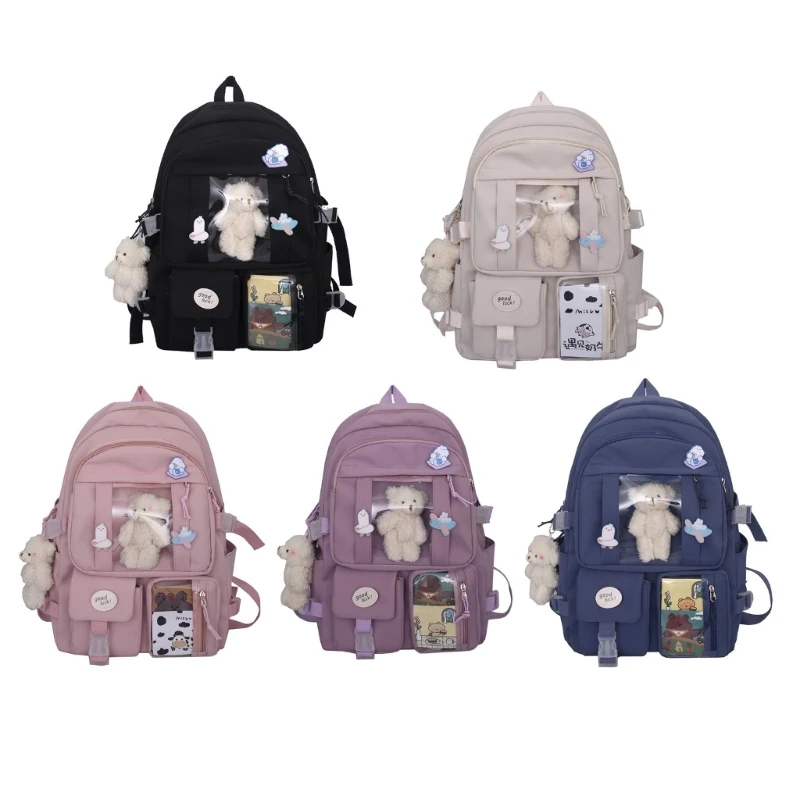 

Школьный рюкзак M6CC Harajuku, нейлоновая школьная сумка, рюкзак для ноутбука для женщин, студентов