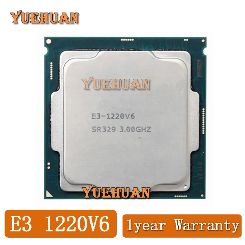 

Used Xeon E3-1220V6 CPU 3.00GHz 8M 72W LGA1151 E3-1220 V6 Quad-core E3 1220 V6 processor E3 1220V6 Free shipping