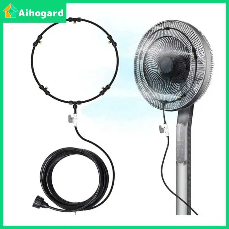 

New Outdoor Misting Cooling System Kit For Greenhouse Garden Patio Fan Waterring Irrigation Mister Line 8M System